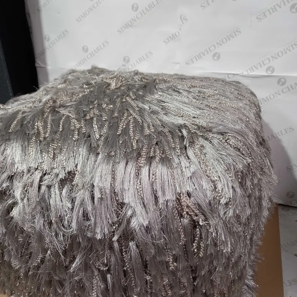JM BY JULIEN MACDONALD SPARKLE POUFFE GREY 