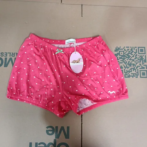 PETER ALEXANDER PINK HEART PRINT SHORTS – KIDS, SIZE M