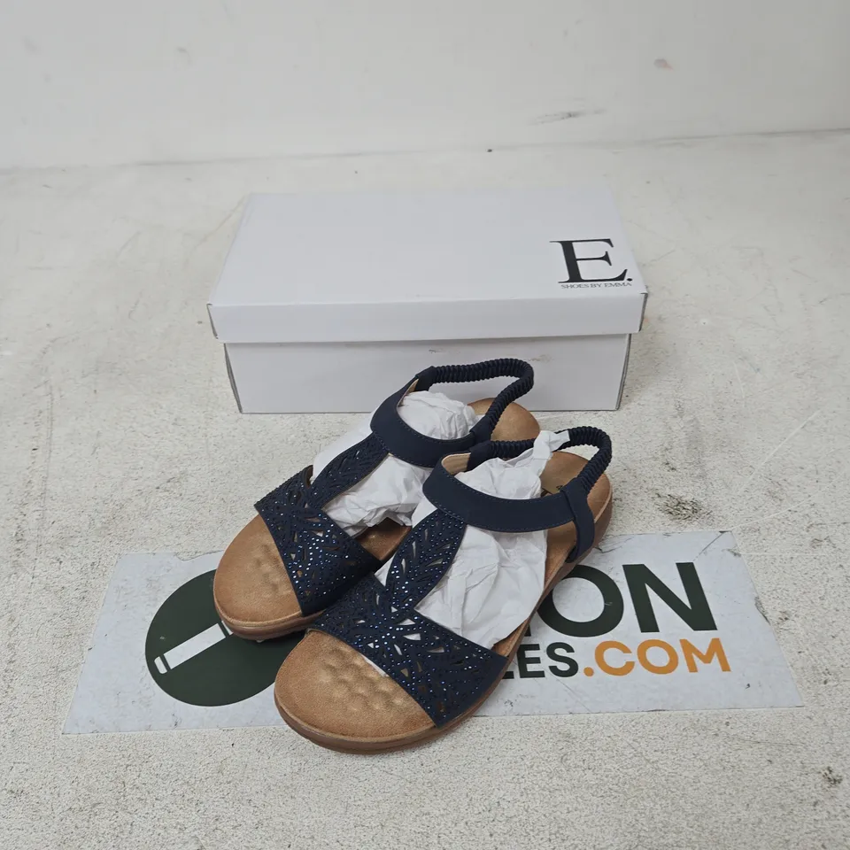 E SHOES BY EMMA BARBADOS NAVY SANDALS – UK 4