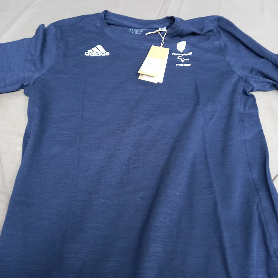 ADIDAS PRIME GREEN AEROREADY NAVY T-SHIRT - XS