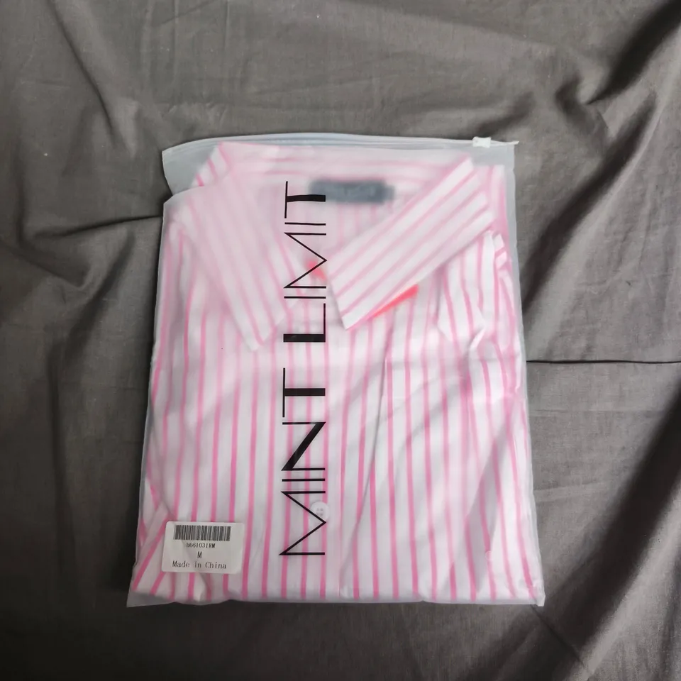 MINI LIMIT PINK STRIPE PAJAMA SHIRT – SIZE M