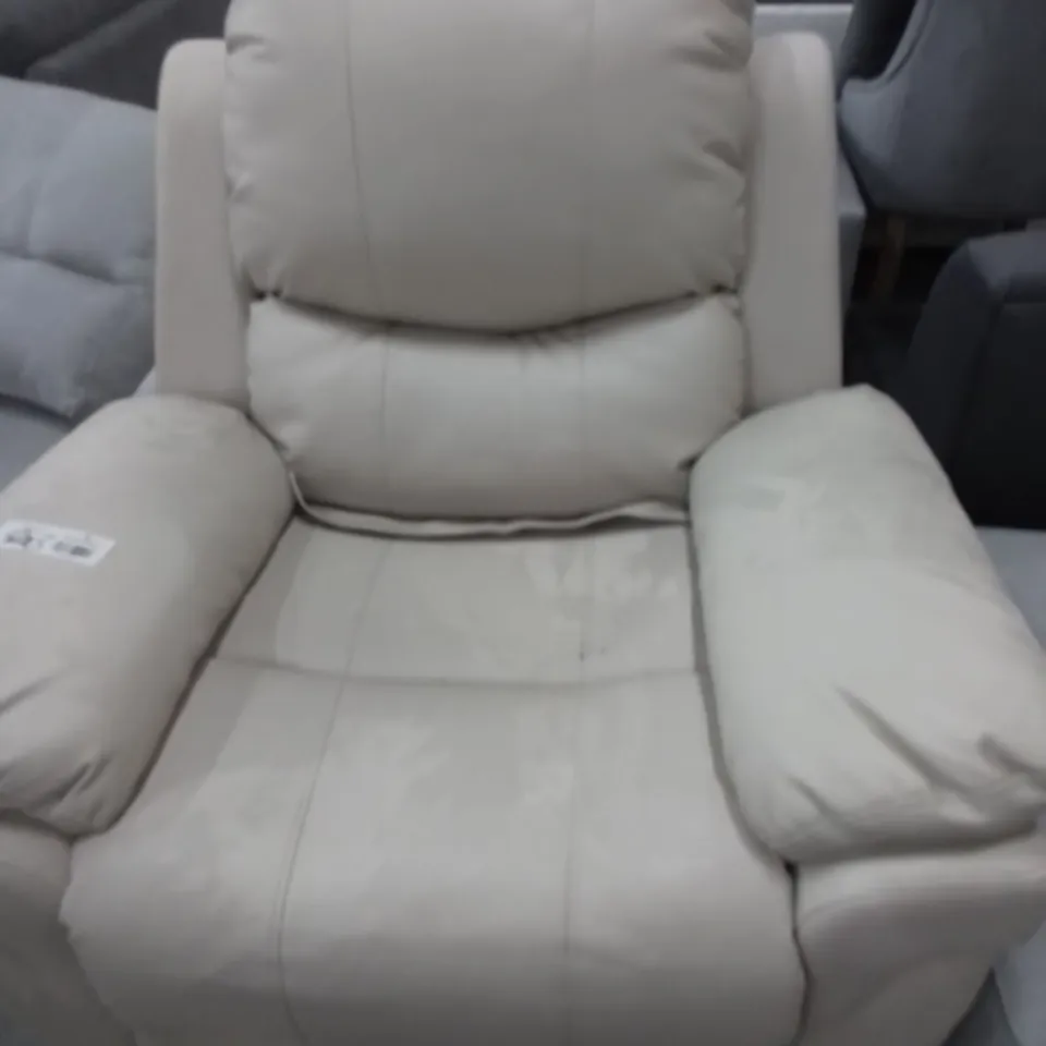 POWER RECLINING EASY CHAIR FAUX LEATHER