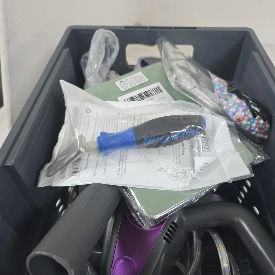 APPROXIMATELY 14 ASSORTED ITEMS INCLUDING POWER FACTOR SAVER AND SPACEGOODS FROTHER