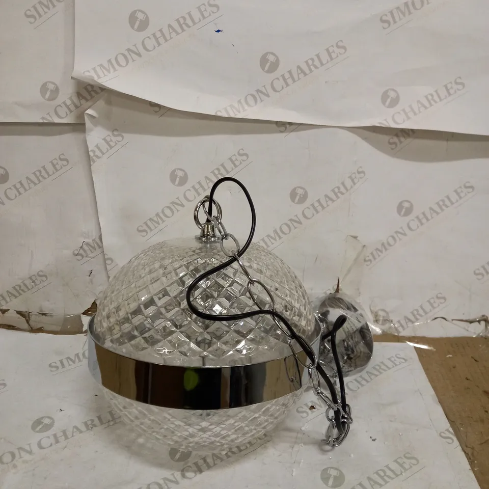 ALEXA GLASS CEILING PENDANT LIGHT IN POLISHED CHROME FINISH ALE0150