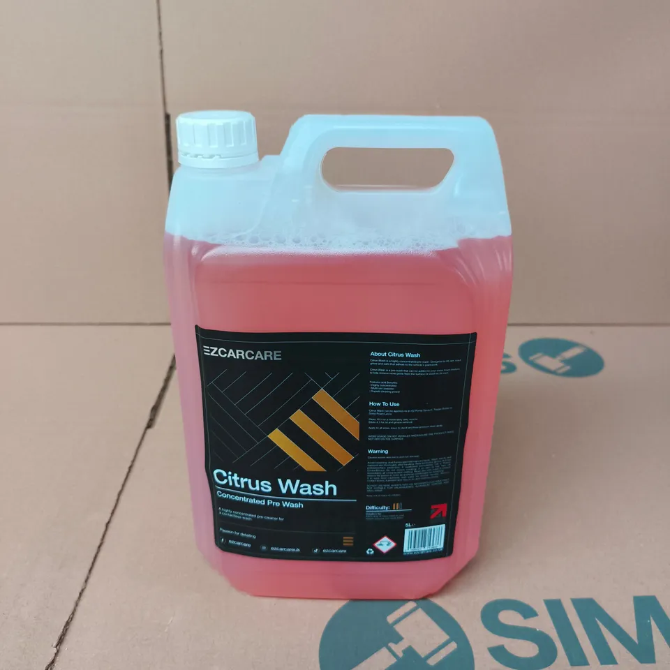 EZCARCARE CITRUS WASH CONECENTRATED PRE WASH (5L)