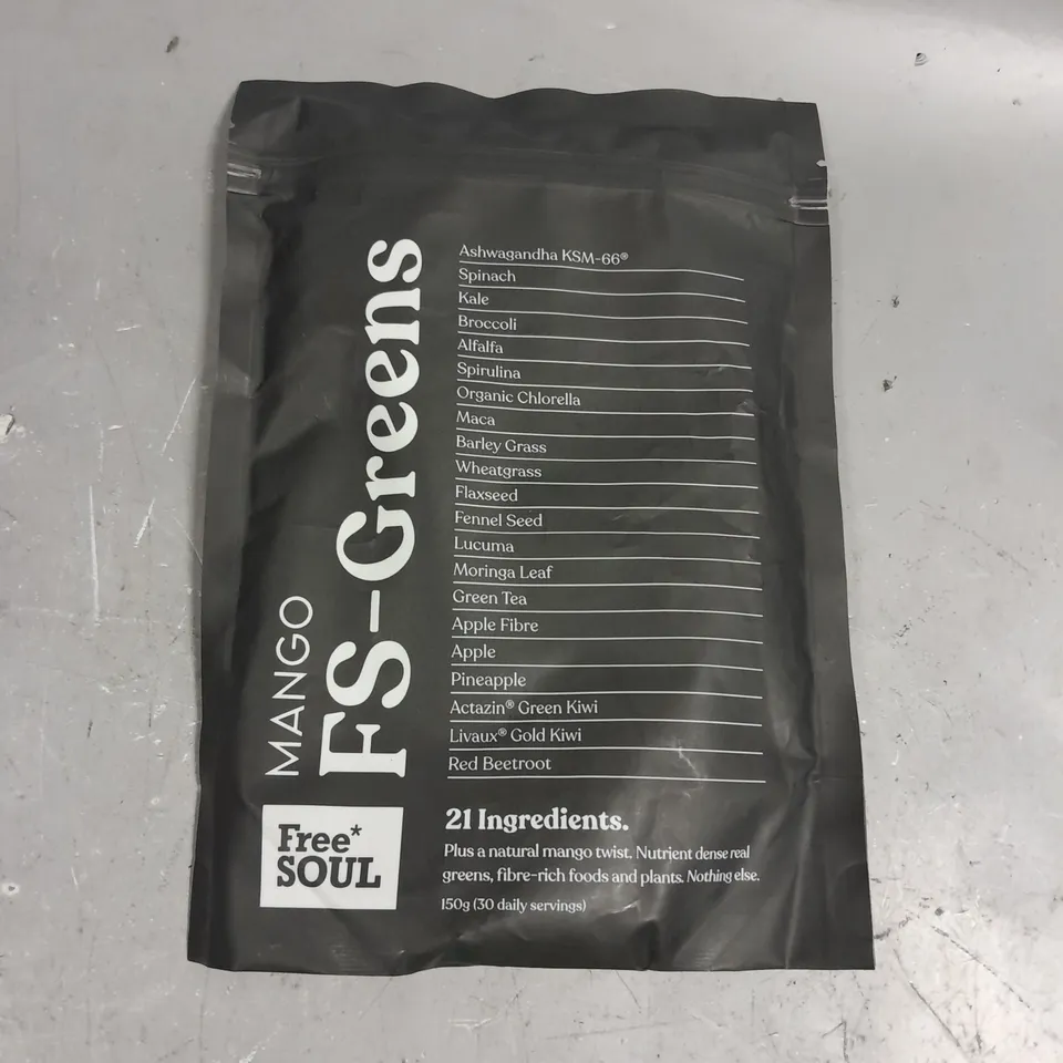 SEALED FREE SOUL FS-GREENS - MANGO - 150G