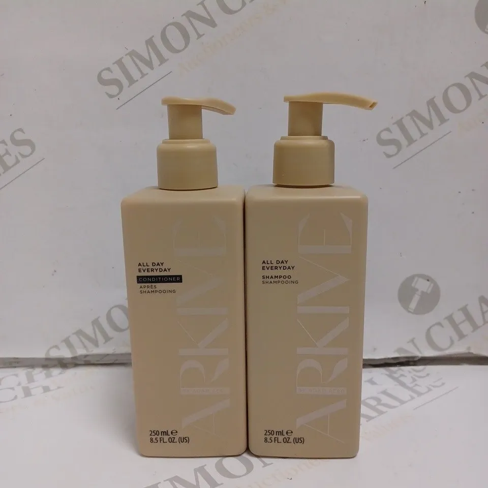 BOX OF APPROX 4 ASSORTED ARKIVE ALL DAY EVERYDAY PRODUCTS TO INCLUDE X2 ALL DAY EVERYDAY CONDITIONER, X2 ALL DAY EVERYDAY SHAMPOO. 