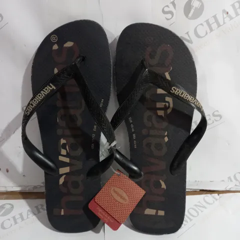 HAVAIANAS CAMO BLACK SANDALS - EUR 45/46