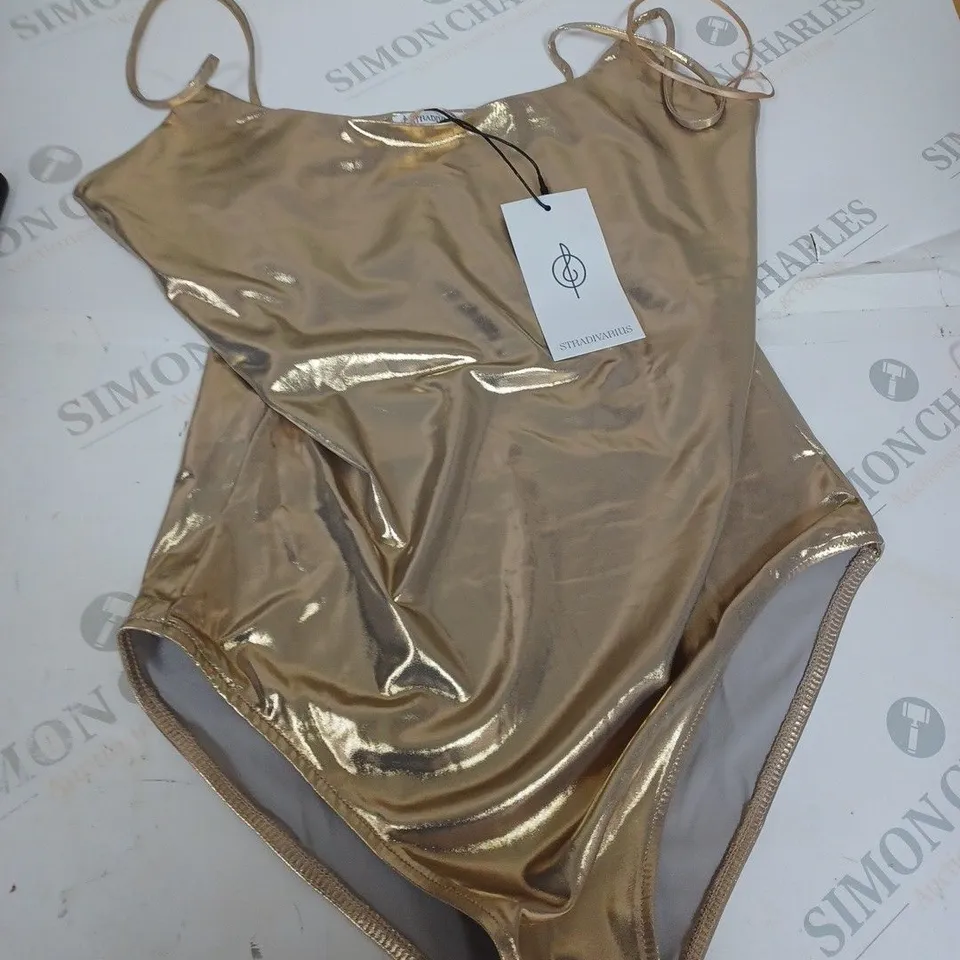 STRADIVARIUS GOLD JUMPSUIT - UK SIZE MEDIUM