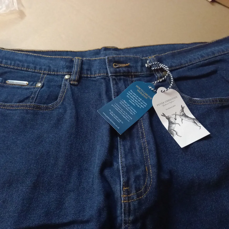PETER CHRISTIAN INDIGO JEANS - W38" L28"