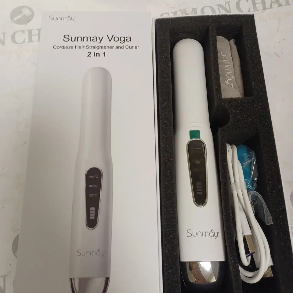 SUNMAY VOGA CORDLESS 2 IN 1 HAIR STRAIGHTENER AND CURLER