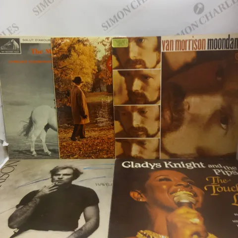 APPROXIMATELY 8 ASSORTED VINYLS FROM VARIOUS ARTISTS TO INCLUDE GLADYS KNIGHT, VAN MORRISON, ARTHUR RUBINSTEIN ETC