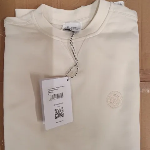 BRAND NEW BRASS MONKEY SWEATS - OFF WHITE SIZE SMALL APPROXIMATELY 5