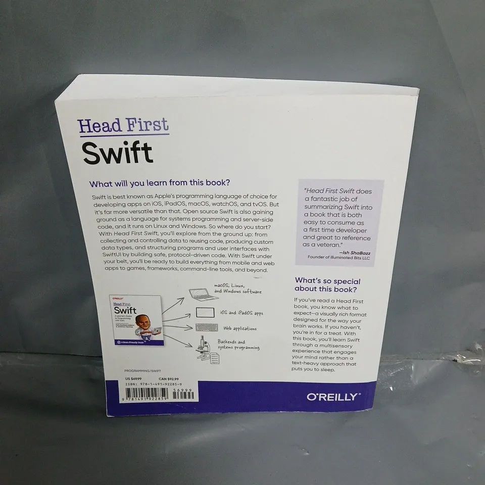 HEAD FIRST SWIFT: A LEARNER'S GUIDE TO PROGRAMMING WITH SWIFT BY PARIS BUTTFIELD-ADDISON & JONATHON MANNING