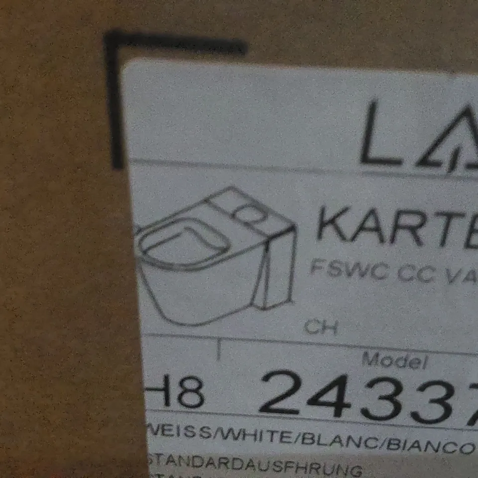 BRAND NEW BOXED LAUFEN KARTELL RIMLESS FLOOR-STANDING TOILET