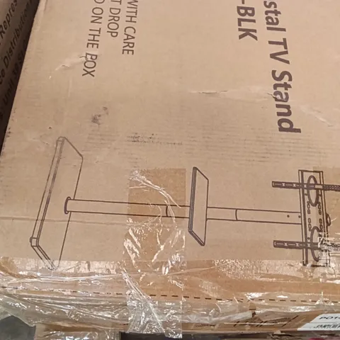 BOXED TTAP BLACK BASE PEDESTAL TV STAND (1 BOX)
