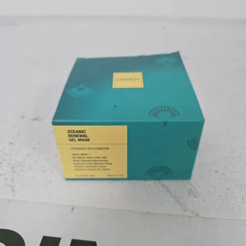 Onsen Secret Oceanic Renewal Gel Mask – Leave-On Overnight Rejuvenation (Teal Box & Jar)