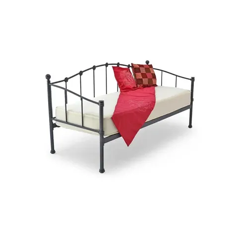 BOXED PALMYRA SMALL SINGLE (2'6") BED FRAME - BLACK