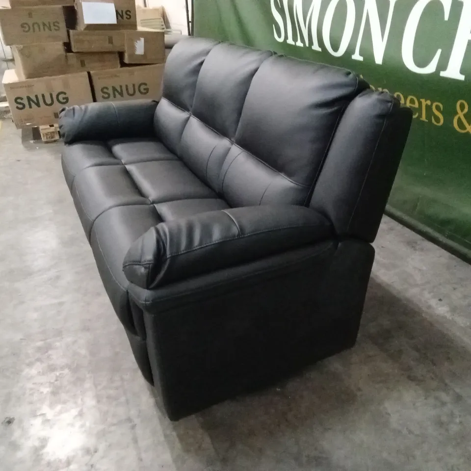 ALBION LUXURY FAUX LEATHER HIGH BACK 3 SEATER SOFA RRP £599