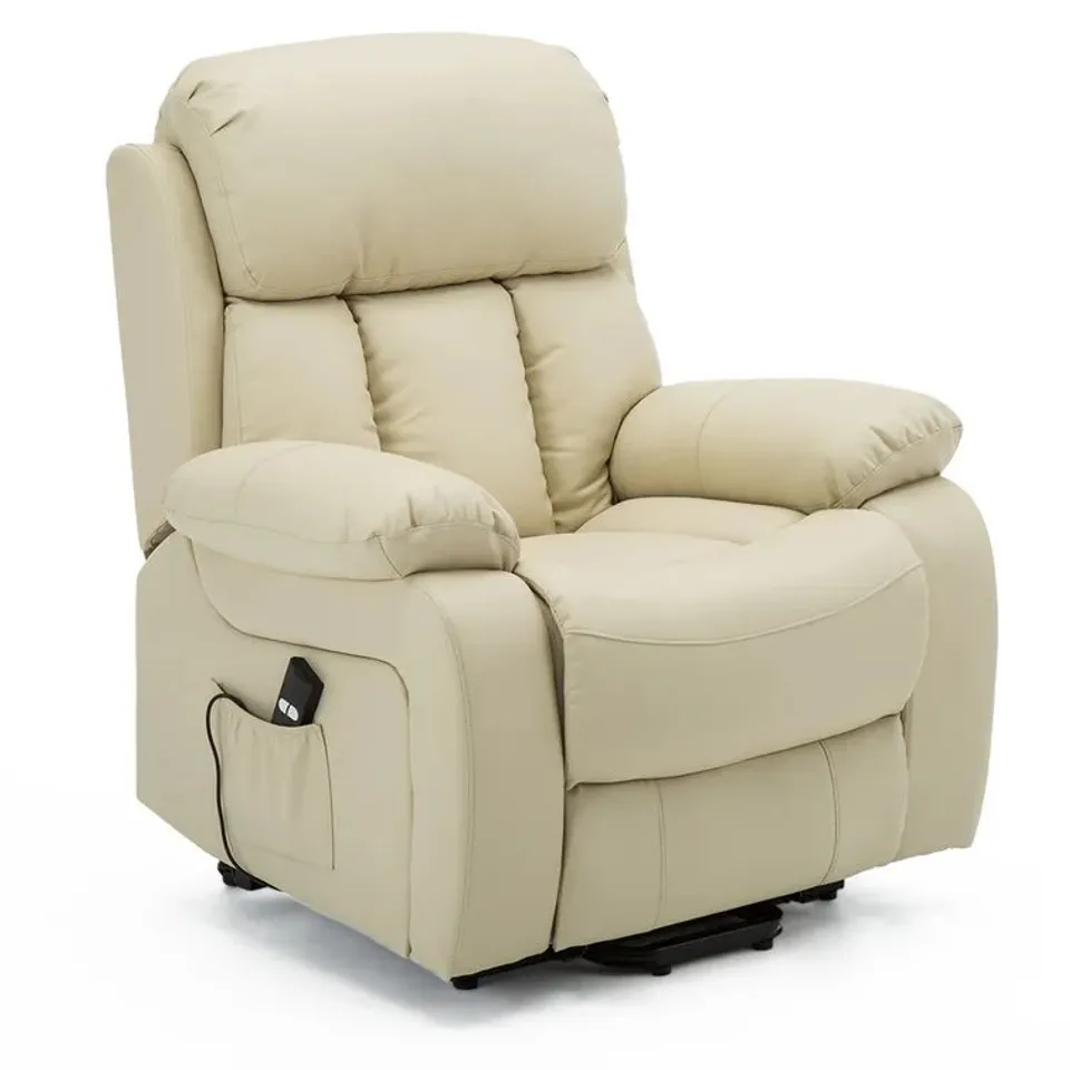 BOXED UPHOLSTERED RECLINING CHAIR