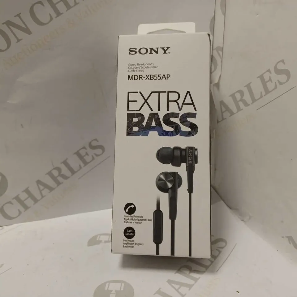 SONY EXTRA BASS MDR-XB55AP EARPHONES - BLACK