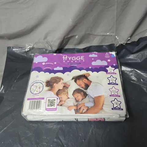 HYGGE SHEETS PREMIUM QUALITY BED PAD SINGLE/TWIN, UNICORN DESIGN