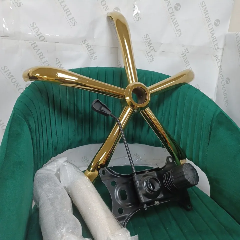 BOXED MY HOME STORIES VELVET DESK CHAIR 