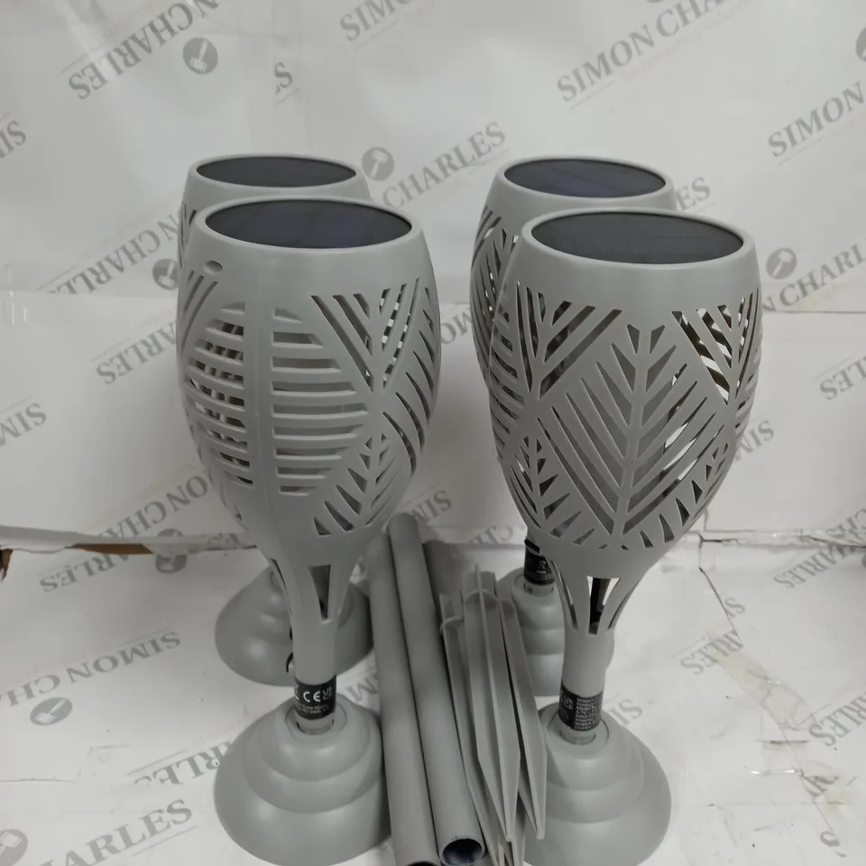 BOXED MODERN DAY SOLAR TORCH LIGHTS 
