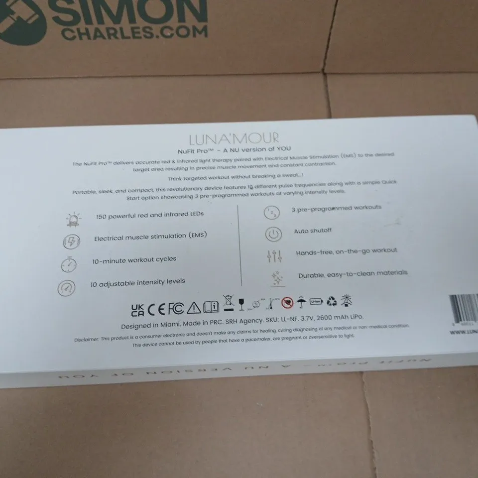 LUNAMOUR NuFit Pro LED/EMS Workout Device – Boxed