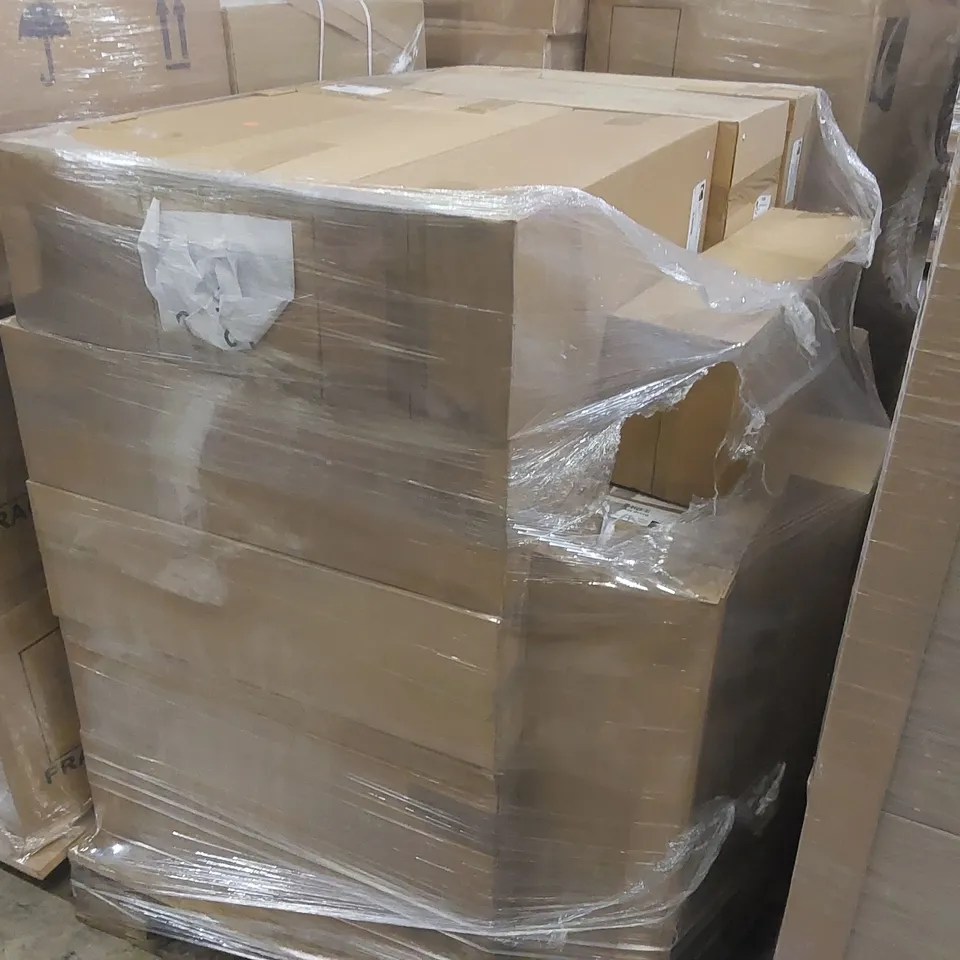PALLET CONTAINING A LARGE QUANTITY OF ASSORTED BATHROOM FURNITURE PARTS INCLUDING: CALYPSO WALL UNITS