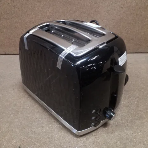 BOXED RUSSELL HOBBS 26061 HONEYCOMB BLACK 2 SLICE TOASTER 