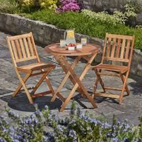 BOXED GARDEN GEAR ACACIA HARDWOOD BISTRO SET