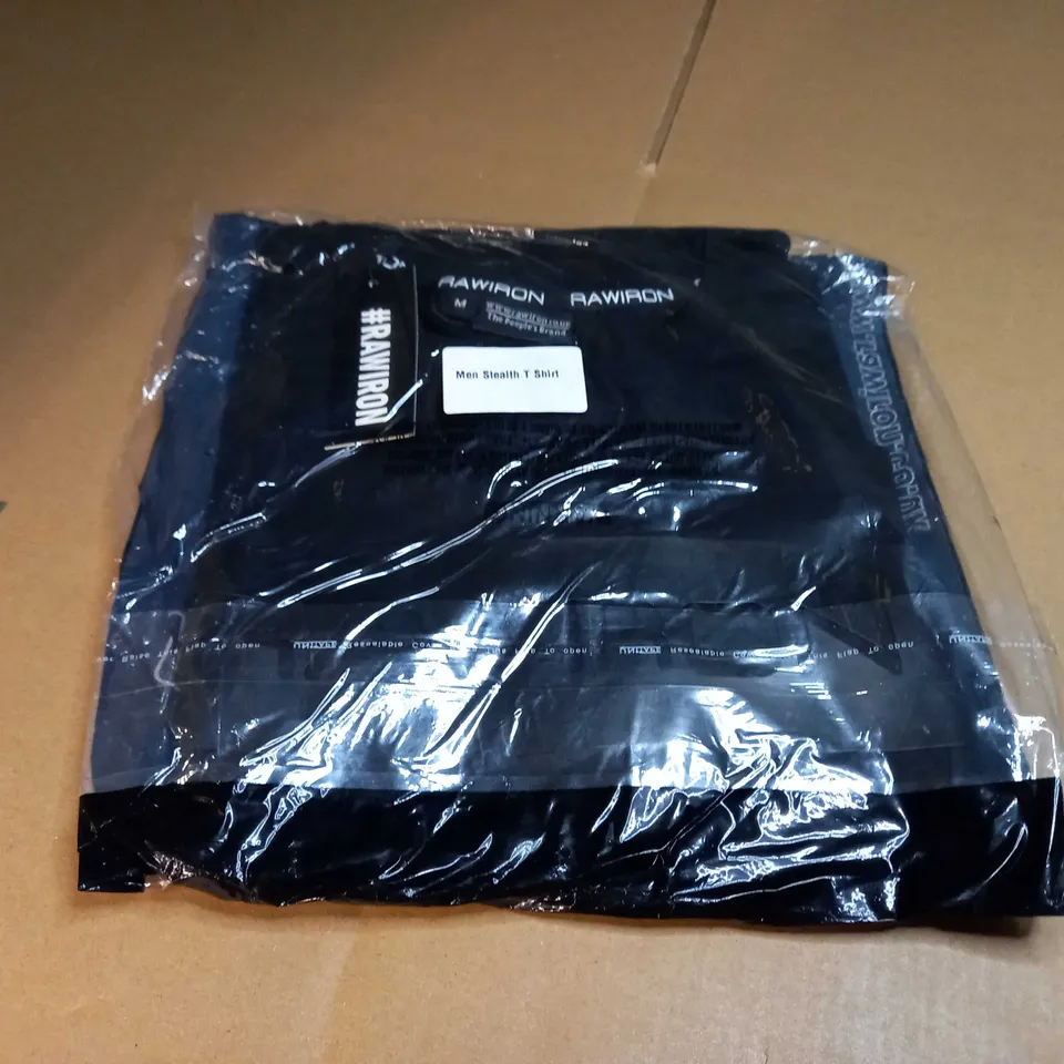 PACKAGED RAWIRON BLACK MENS STEALTH T-SHIRT - MEDIUM