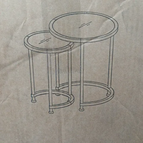 BOXED ARUBA NEST OF LAMP TABLES - COLLECTION ONLY 