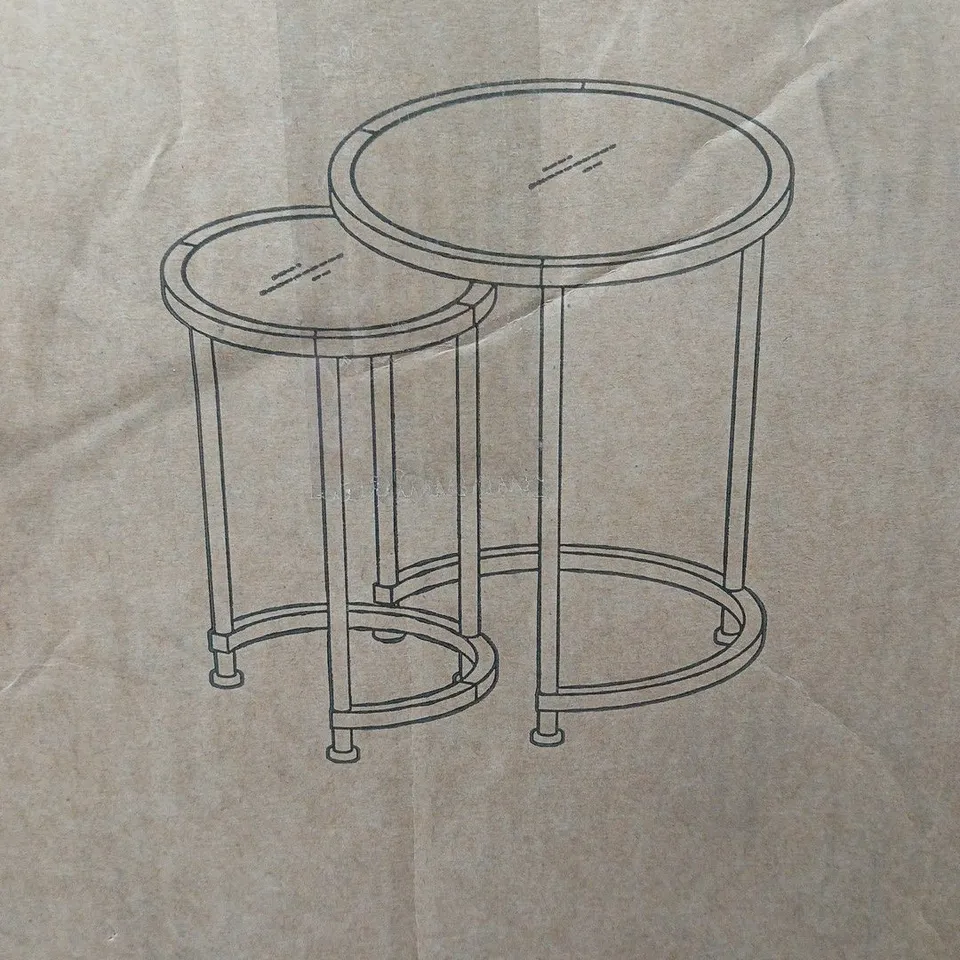 BOXED ARUBA NEST OF LAMP TABLES - COLLECTION ONLY  RRP £129.99