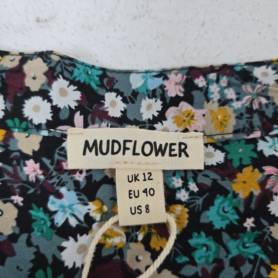 UK 12 MUDFLOWER FLORAL DRESS – FLORAL PRINT (EU 40, US 8)