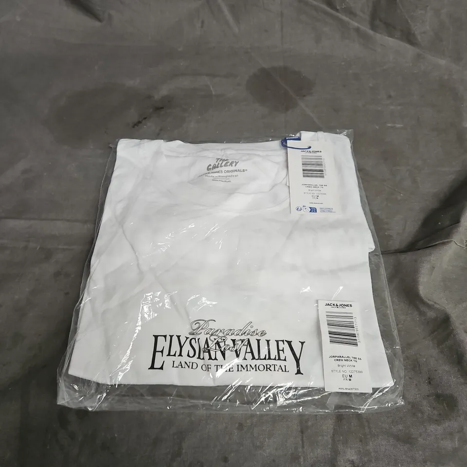 JACK & JONES ORIGINALS TEE IN BRIGHT WHITE SIZE M