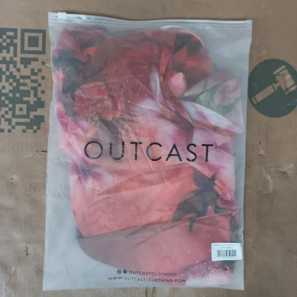 BAGGED OUTCAST ZELINA MINI DRESS KINSEA PEACH SIZE LARGE