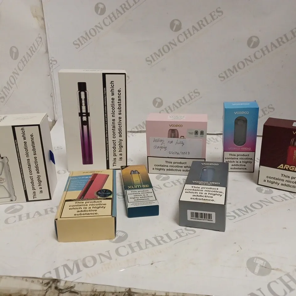 APPROXIMATELY 25 ASSORTED VAPE PRODUCTS INCLUDING: INNOKIN, ASPIRE, VAPOO
