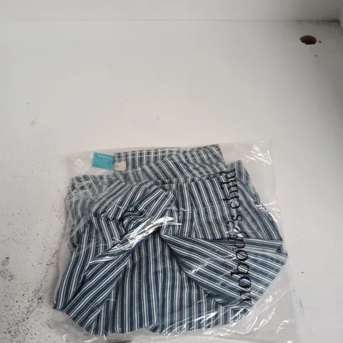 NOBODY'S CHILD STRIPED SHORT – BLUE & WHITE (UK 12)