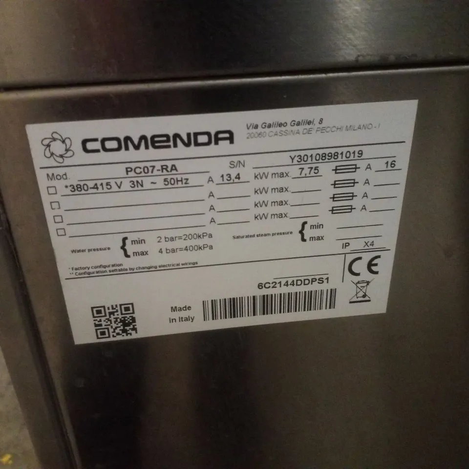 COMENDA PC07-RA HOOD DISHWASHER