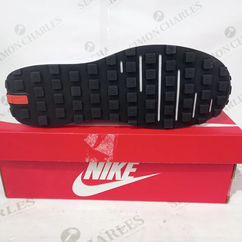 BOXED PAIR OF NIKE WAFFLE ONE SHOES IN WHITE/BLACK UK SIZE 10