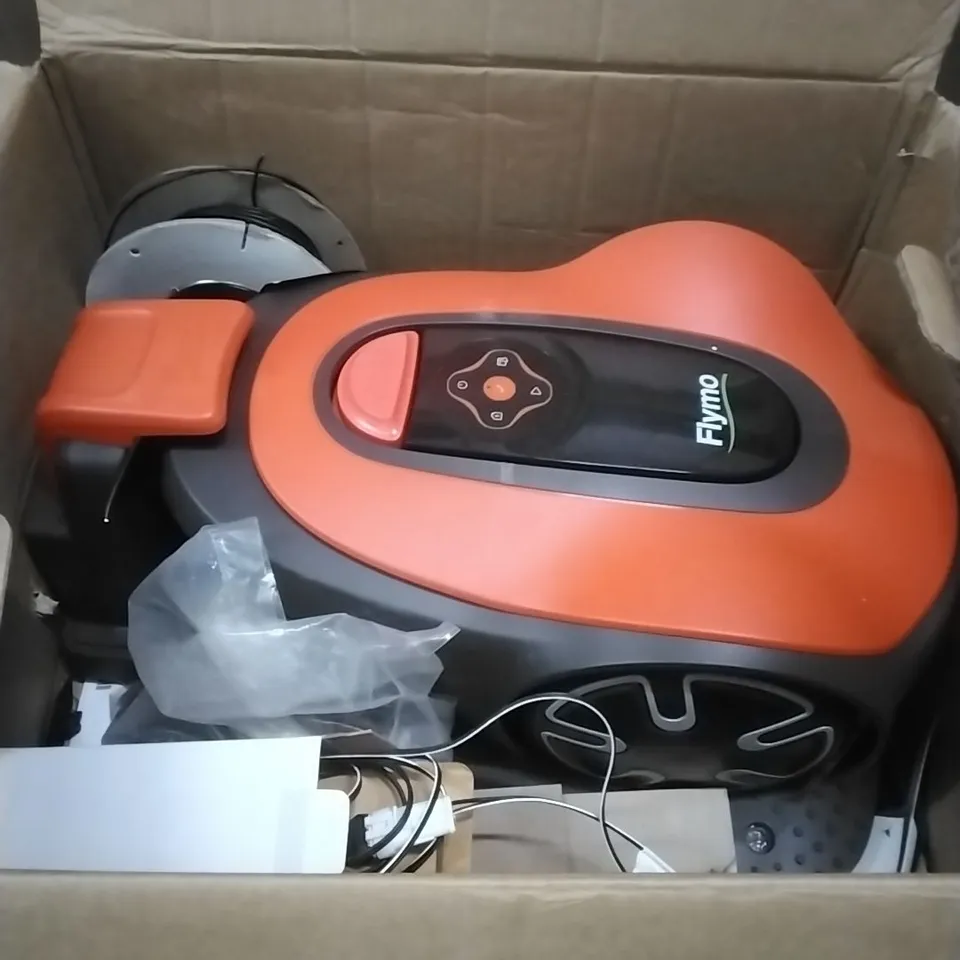 BOXED FLYMO EASILIFE GO 400 ROBOTIC LAWN MOWER FOR THE PERFECT MANICURED LAWN.