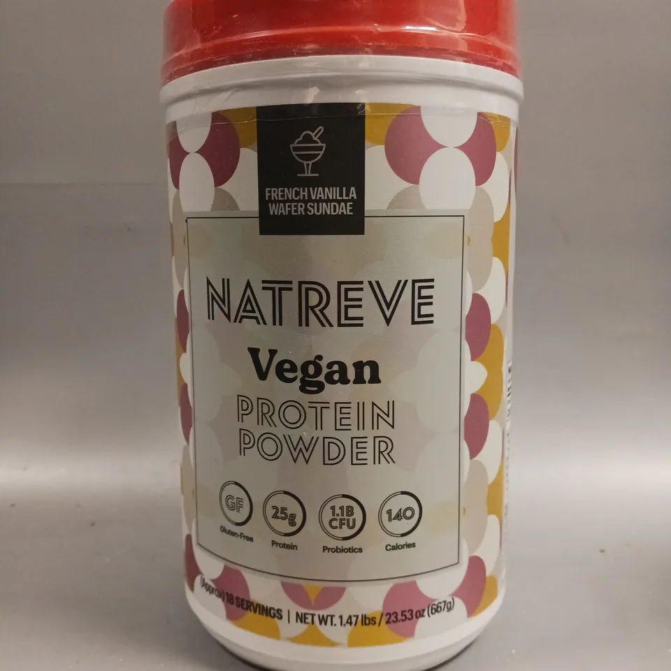 SEALED NATREVE VEGAN PROTEIN POWDER - 667G