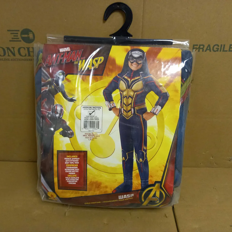 BOX OF APPROX 12 ANTMAN AND THE WASP CHILD COSTUMES - THE WASP SIZE M