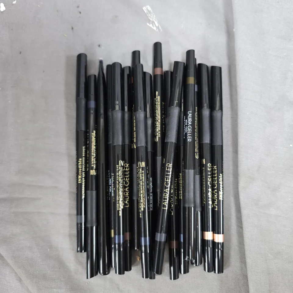 LOT OF APPROXIMATELY 20 ASSORTED LAURA GELLER EYELINER/LIP COLOUR 
