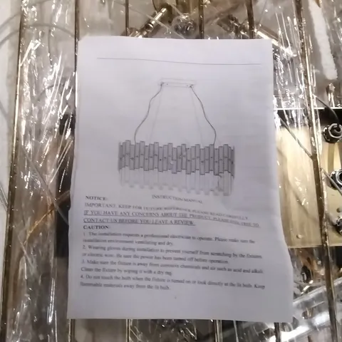 BOXED CRYSTAL CHANDELIER- GOLD COLOUR