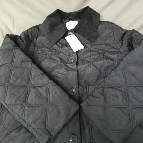 NOBODY'S CHILD QUILTED JACKET – BLACK, UK S 