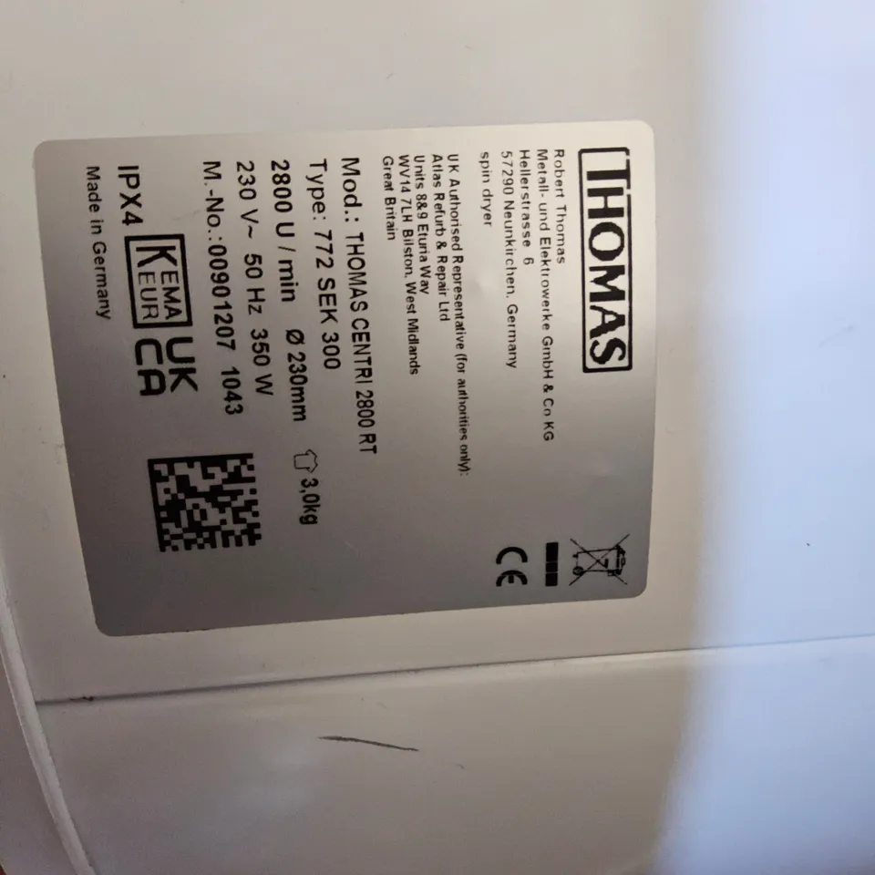 THOMAS SPIN DRYER WHITE