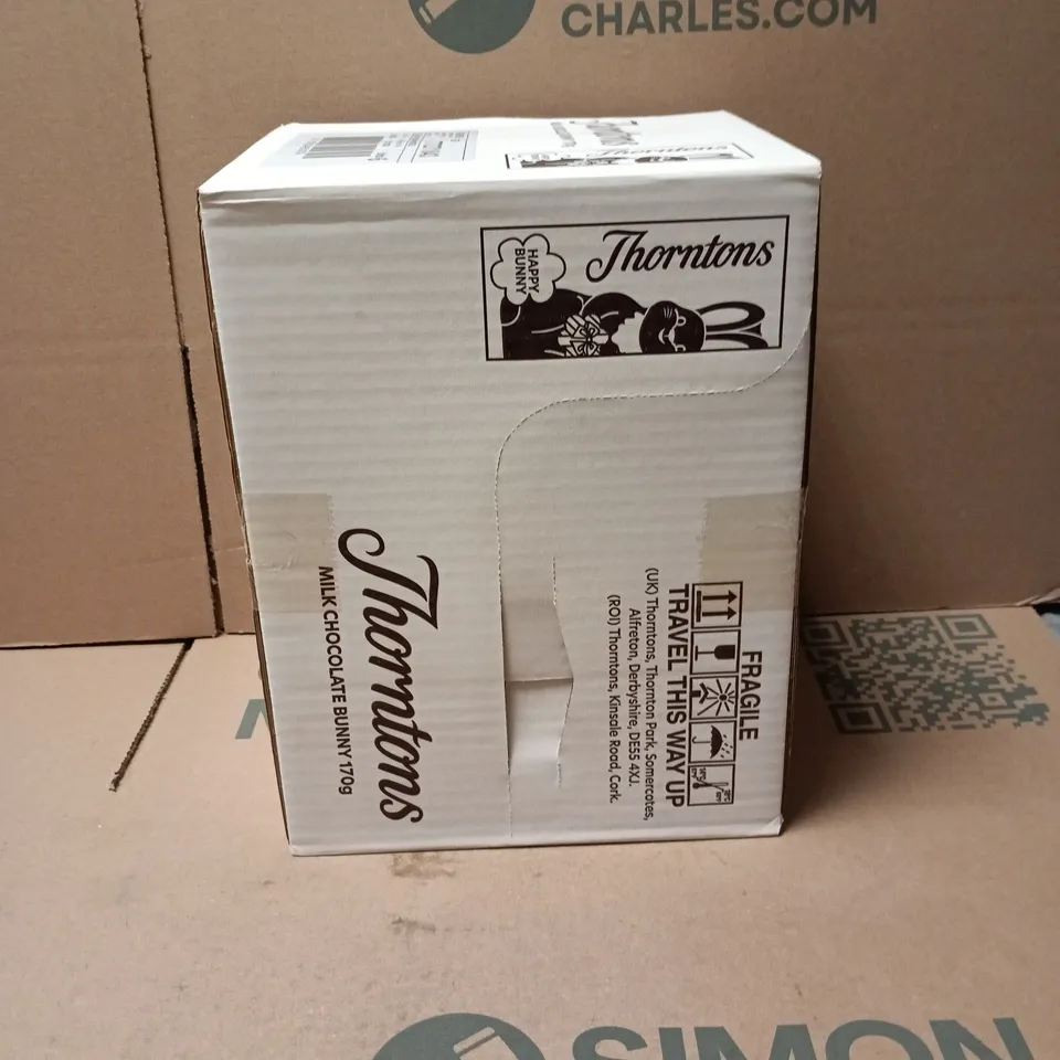 BOX OF 6 X THORNTONS 170G MILK CHOCOLATE BUNNY